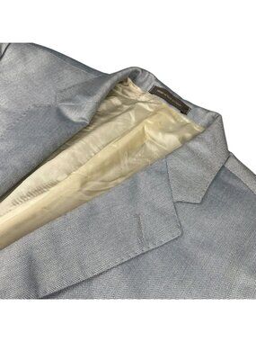 Samuelsohn x JP Tilford Men's Silk/Cashmere Blazer Blue Houndstooth • 44R